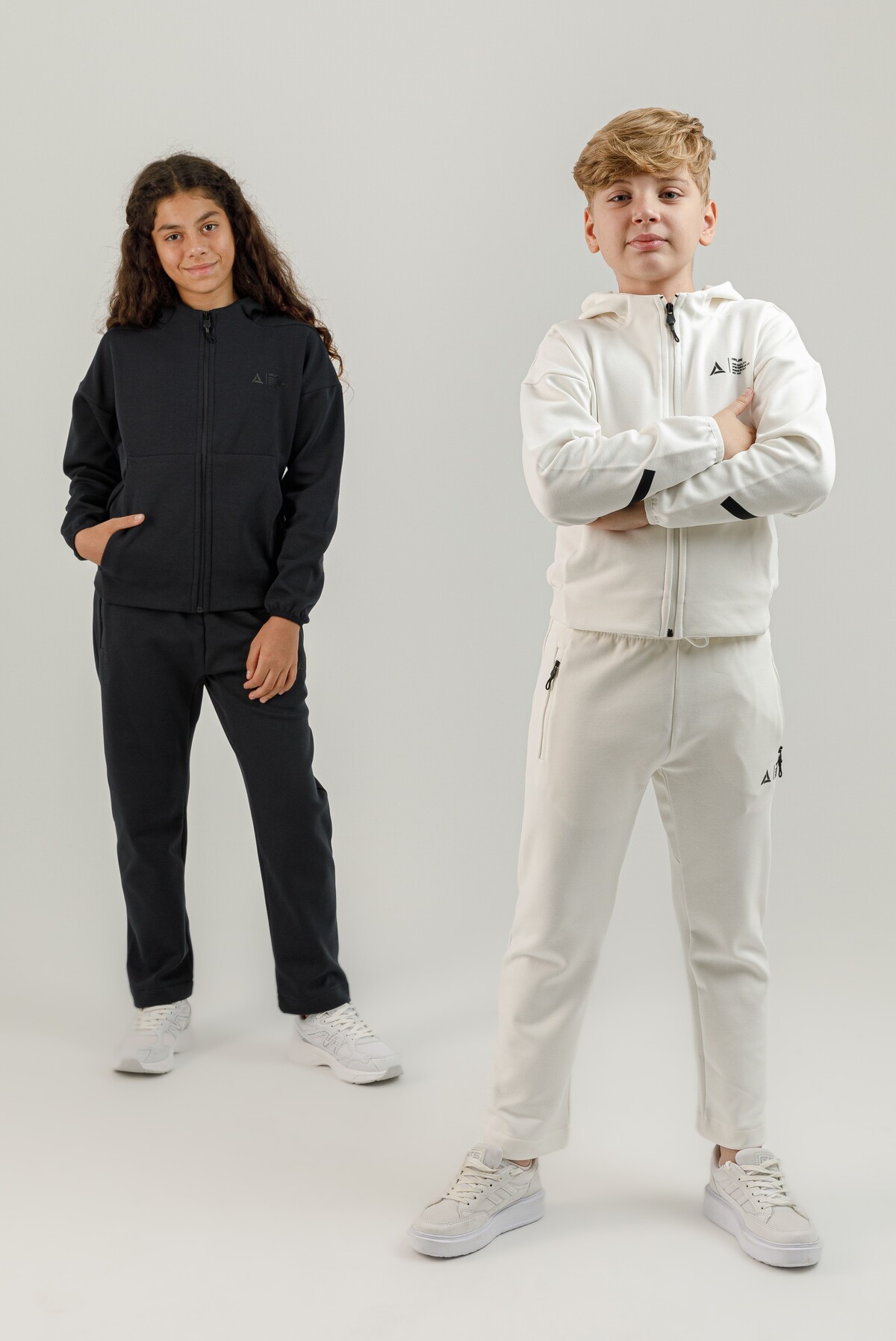 Tam Boy Fermuarlı Genç Çocuk Kapüşonlu Sweatshirt - 180012-U.01