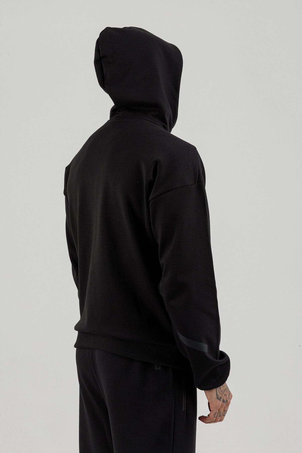 Tam Boy Fermuarlı Erkek Kapüşonlu Sweatshirt - 180010-M.02