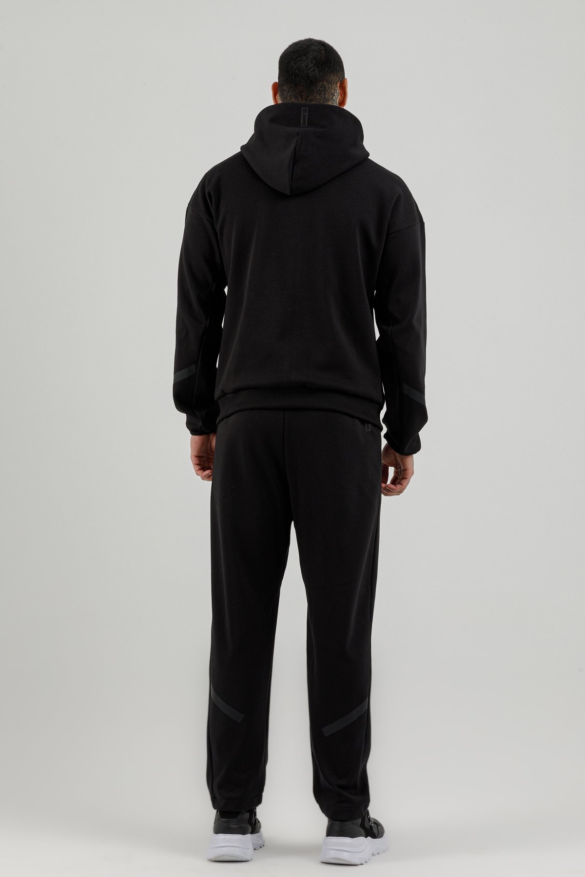 Tam Boy Fermuarlı Erkek Kapüşonlu Sweatshirt - 180010-M.02