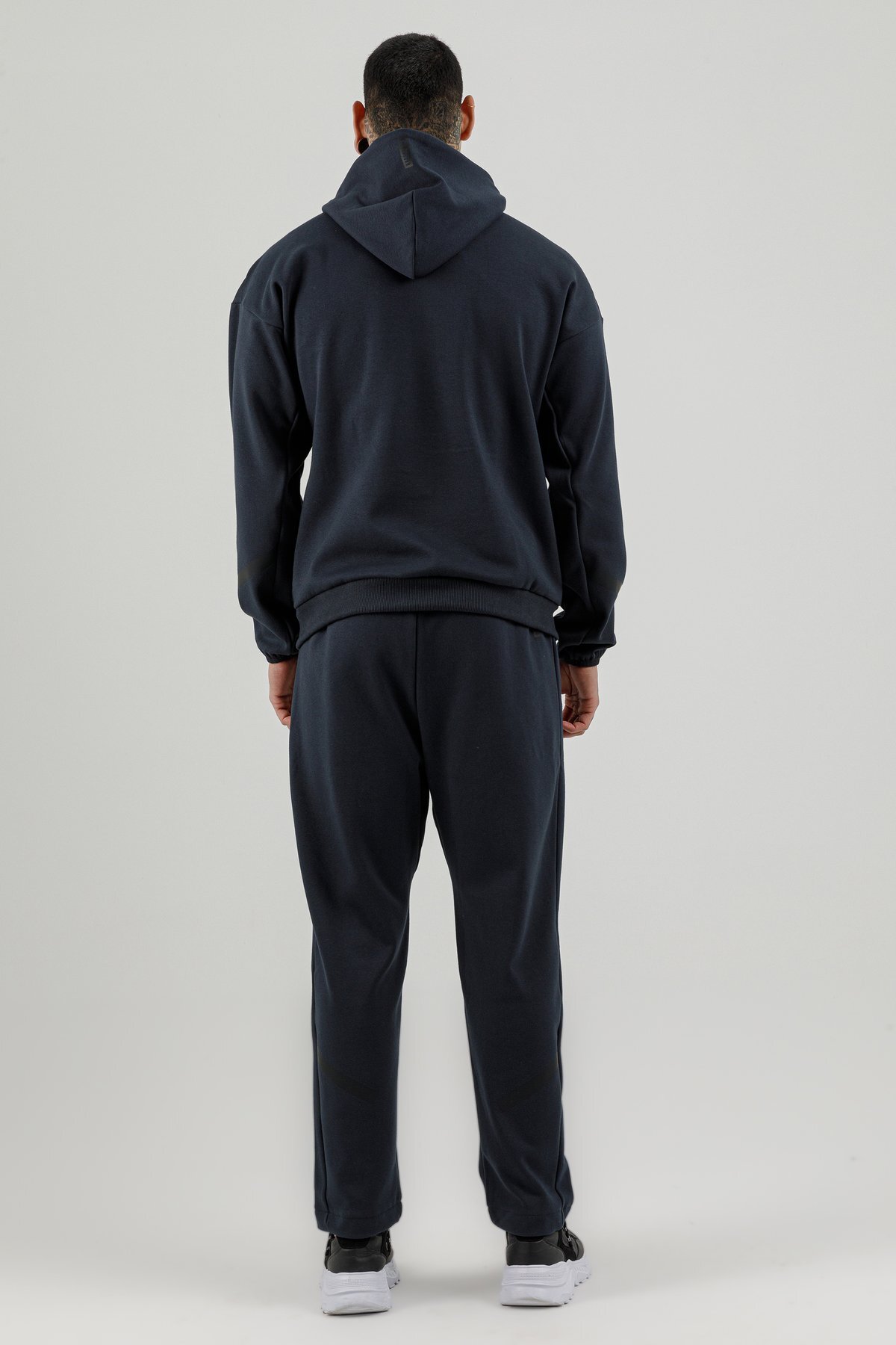 Tam Boy Fermuarlı Erkek Kapüşonlu Sweatshirt - 180010-M.02