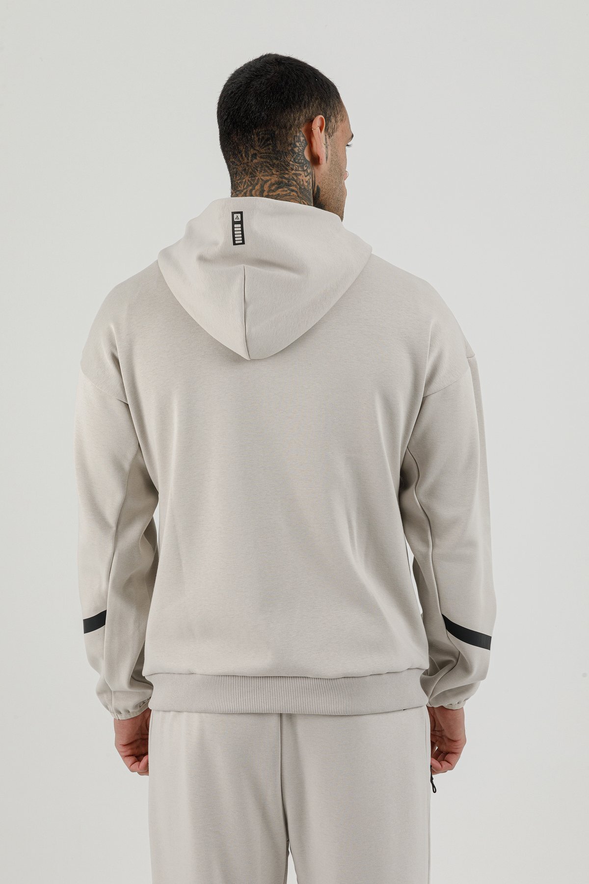 Tam Boy Fermuarlı Erkek Kapüşonlu Sweatshirt - 180010-M.02