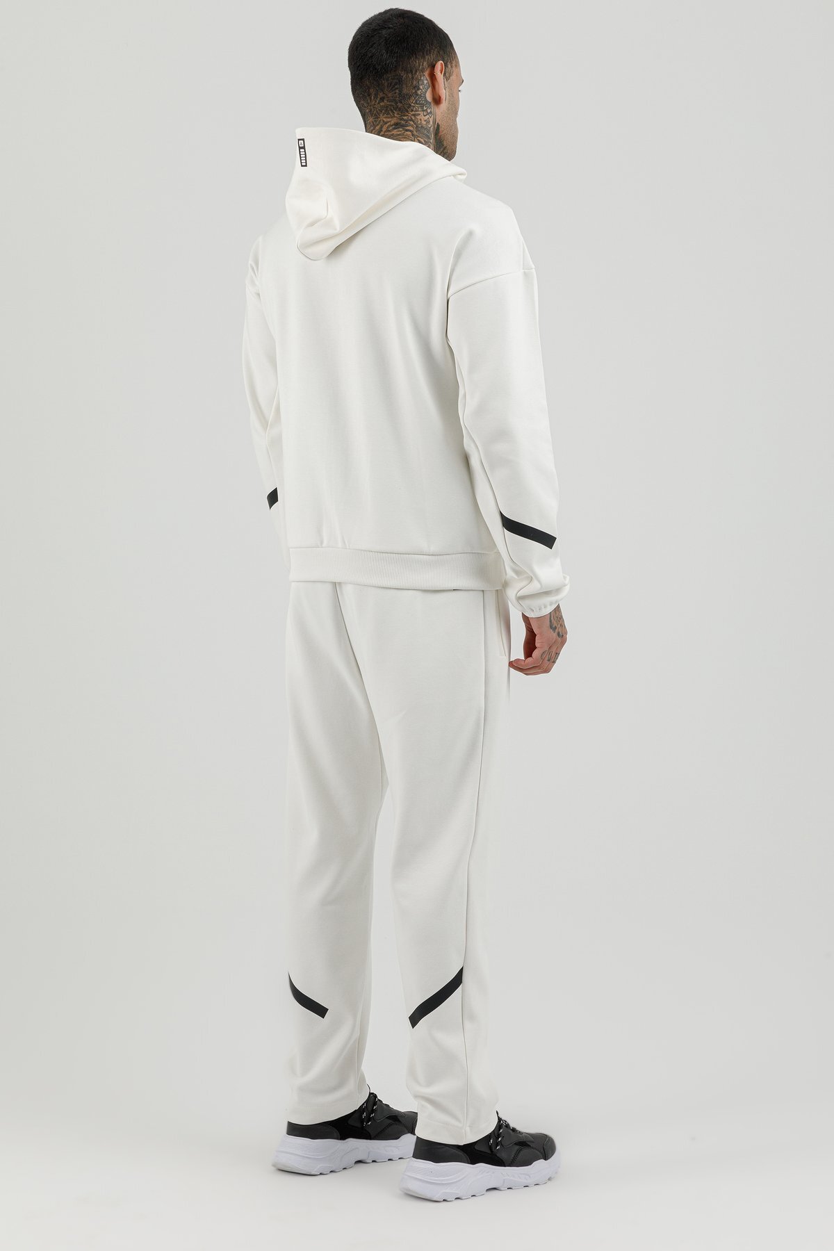 Tam Boy Fermuarlı Erkek Kapüşonlu Sweatshirt - 180010-M.02