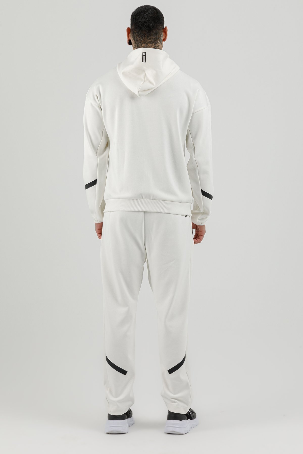 Tam Boy Fermuarlı Erkek Kapüşonlu Sweatshirt - 180010-M.02