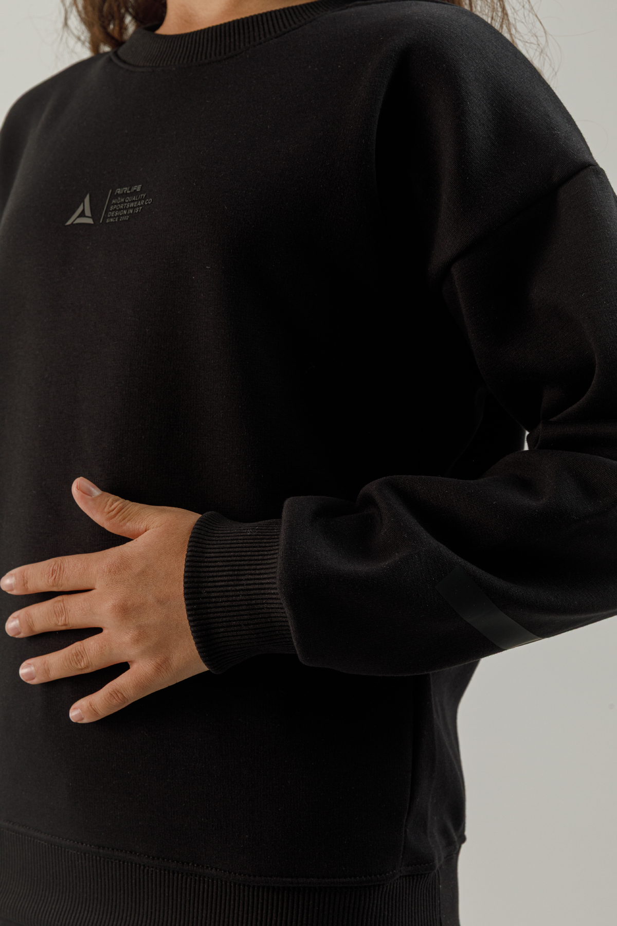 Sıfır Yaka Genç Çocuk Sweatshirt - 180013-U.01
