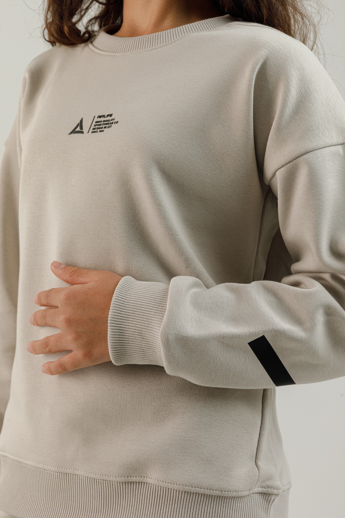 Sıfır Yaka Genç Çocuk Sweatshirt - 180013-U.01