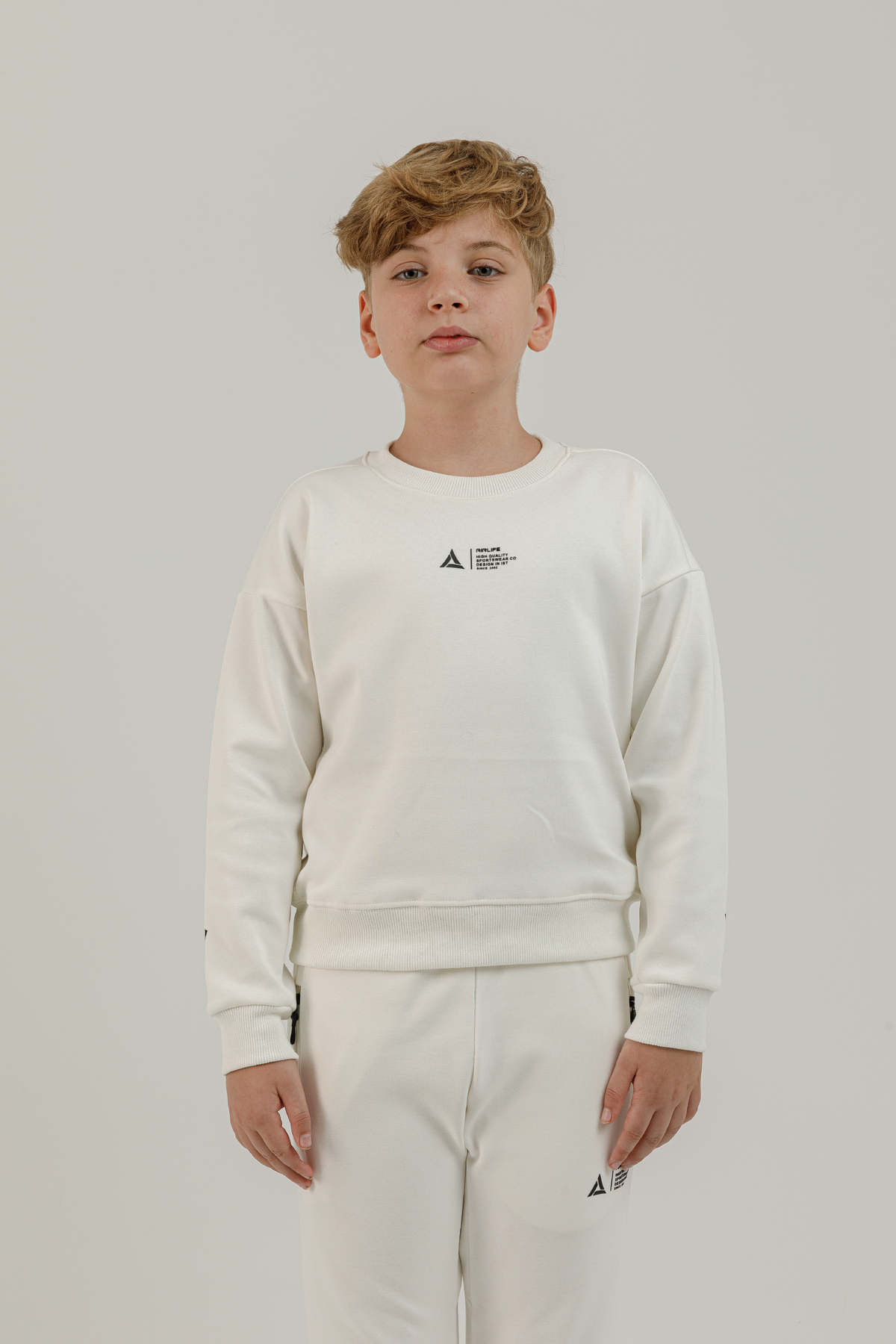 Sıfır Yaka Genç Çocuk Sweatshirt - 180013-U.01