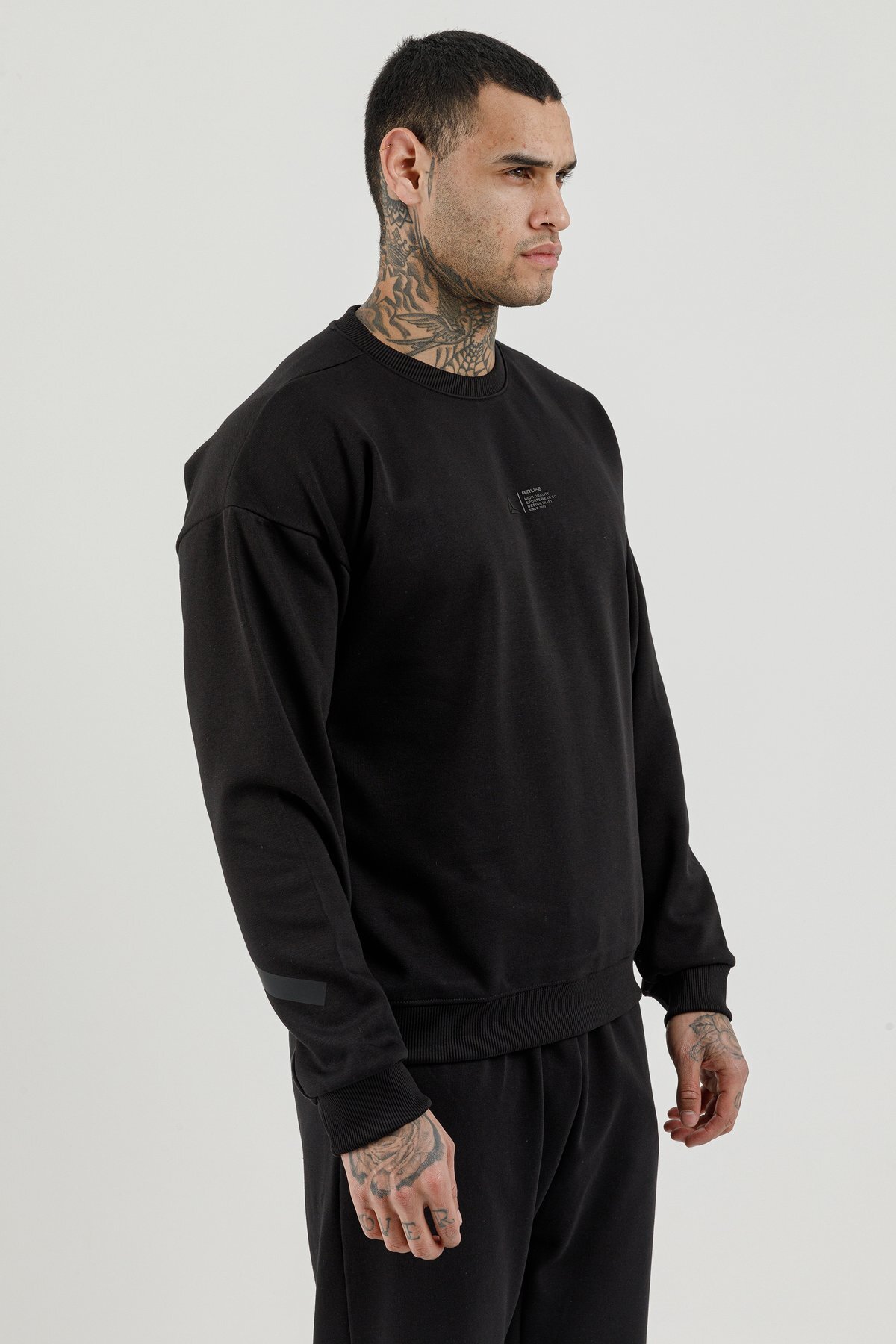 Sıfır Yaka Erkek Sweatshirt - 180011-M.02