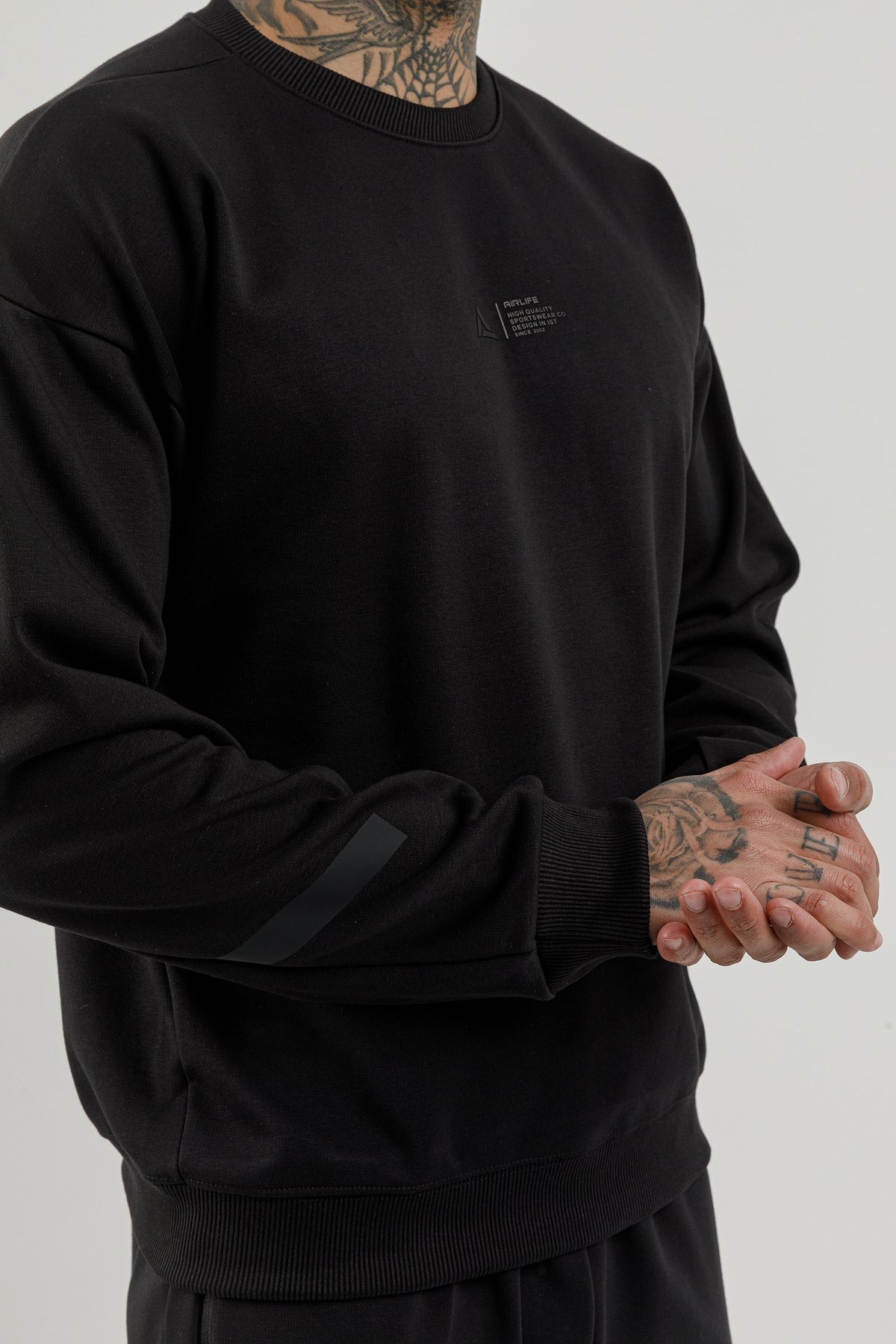 Sıfır Yaka Erkek Sweatshirt - 180011-M.02