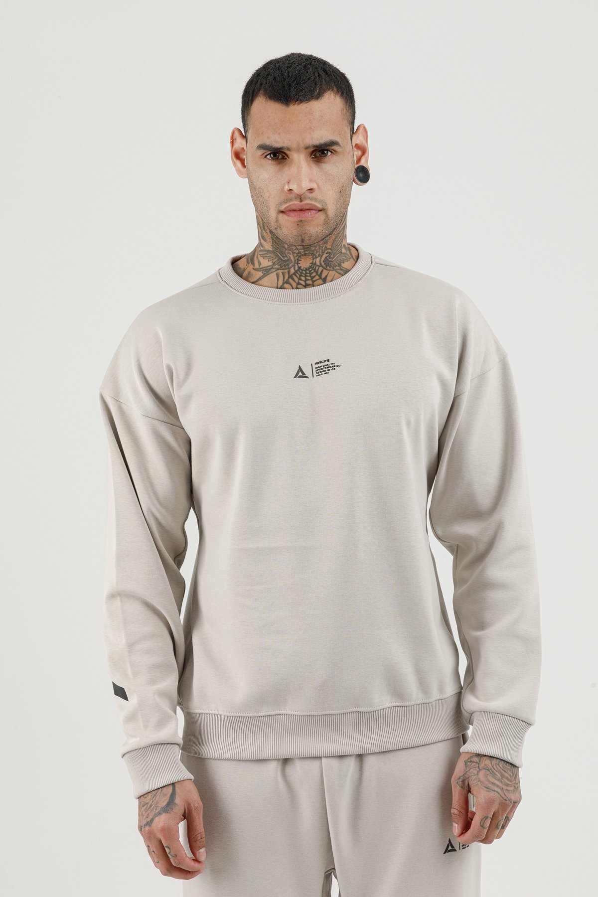 Sıfır Yaka Erkek Sweatshirt - 180011-M.02