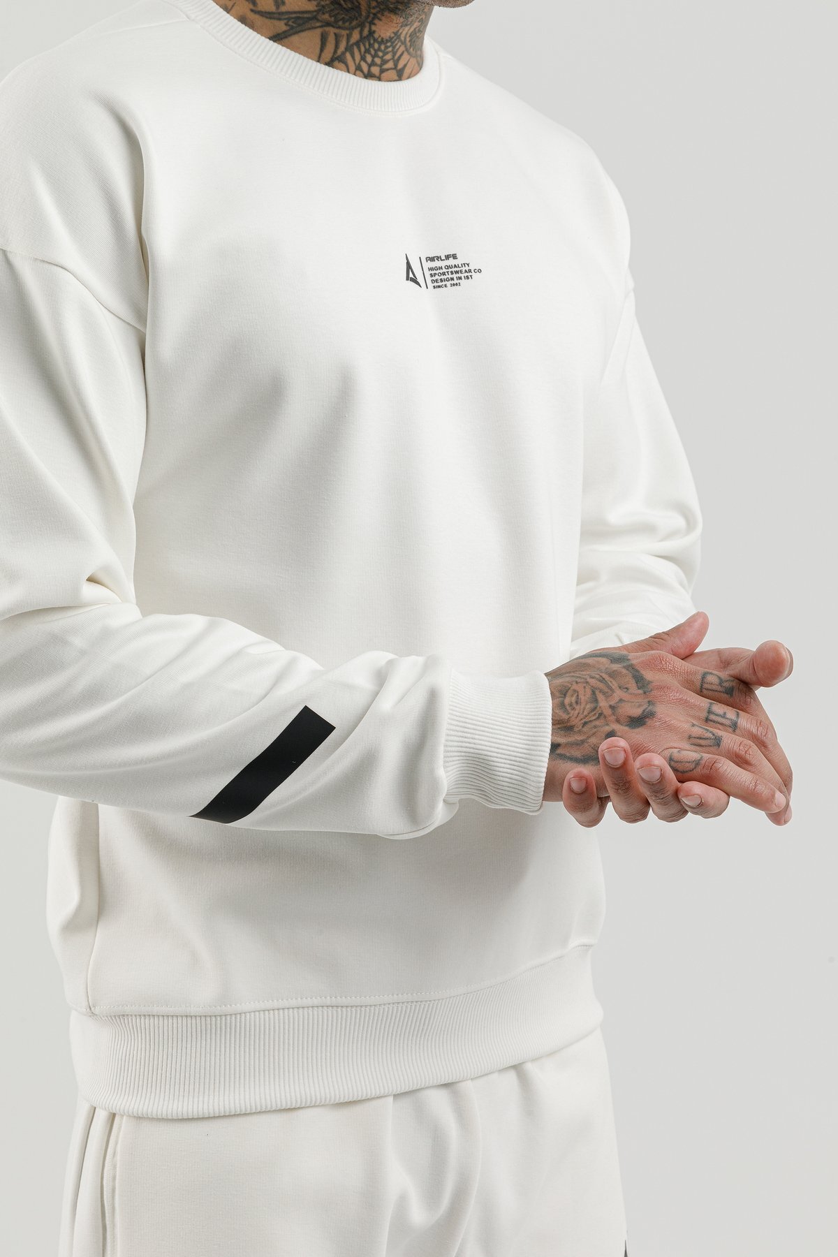 Sıfır Yaka Erkek Sweatshirt - 180011-M.02