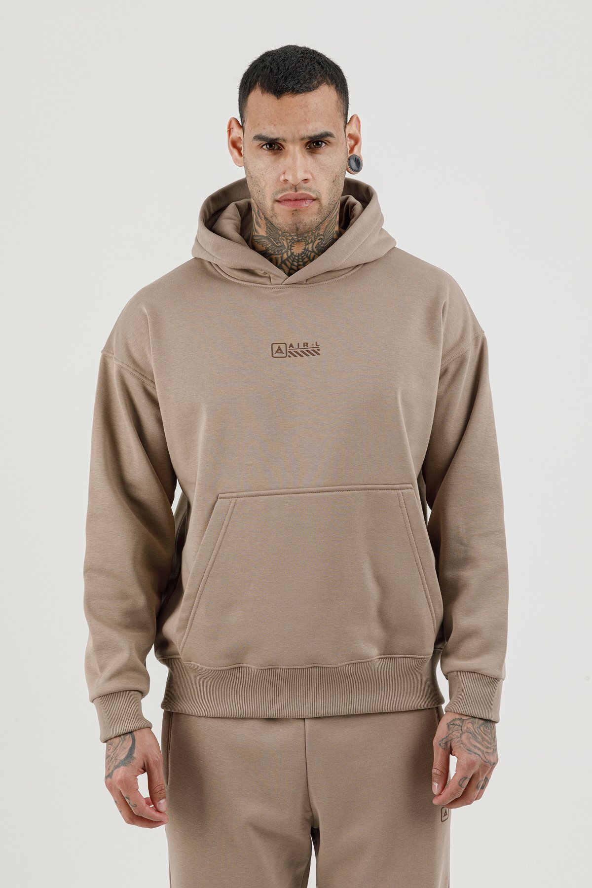 Kanguru Cepli Erkek Kapüşonlu Sweatshirt - 180018-M.02