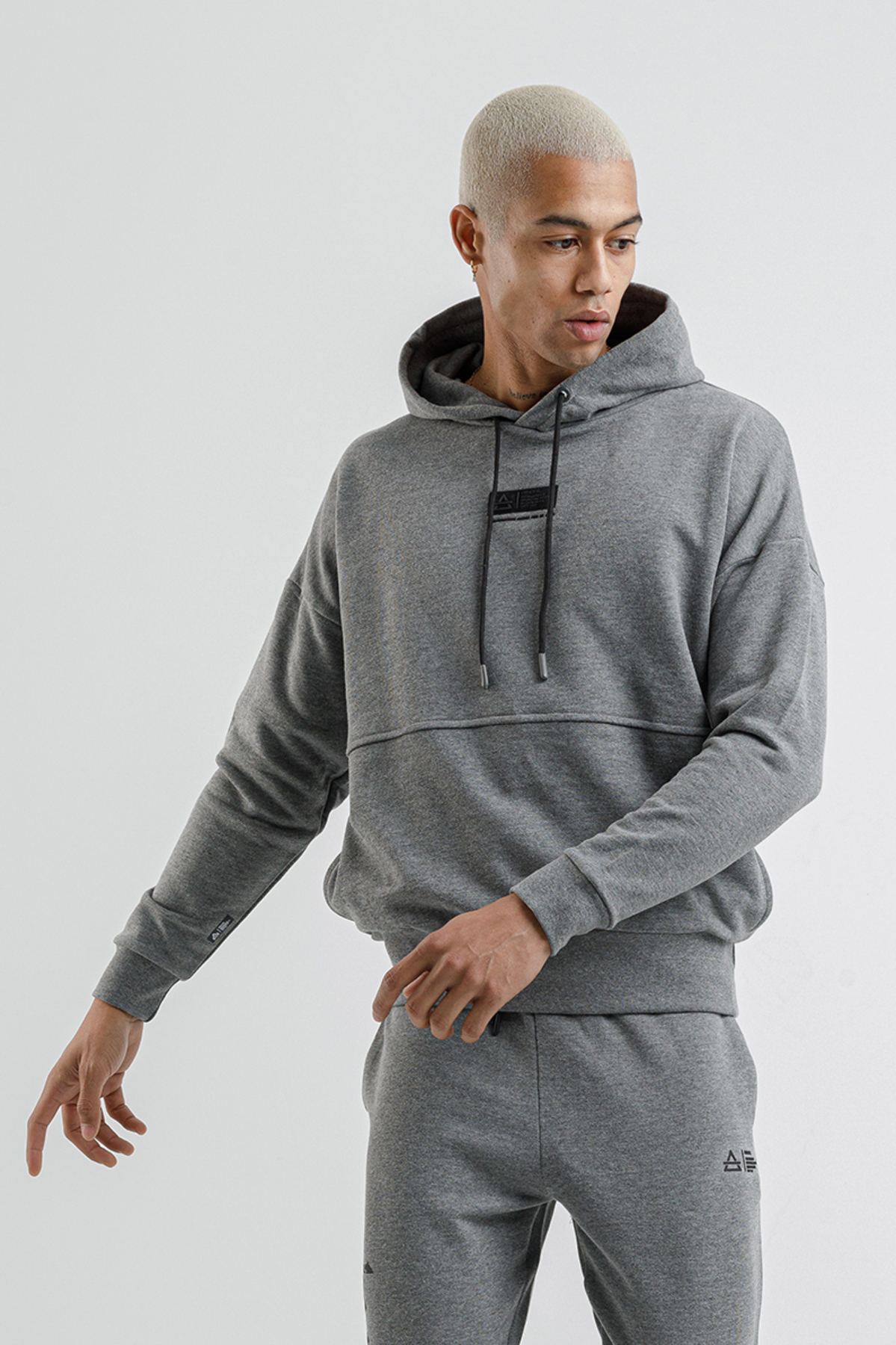 Erkek Oversize Kapüşonlu Sweatshirt - 18064