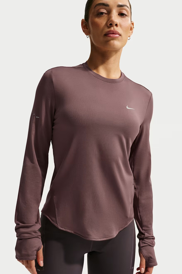 Nike Swift Dri-Fit Kadın Uzun Kollu Bisiklet Yaka Spor Koşu Tişörtü (Uv Korumalı)