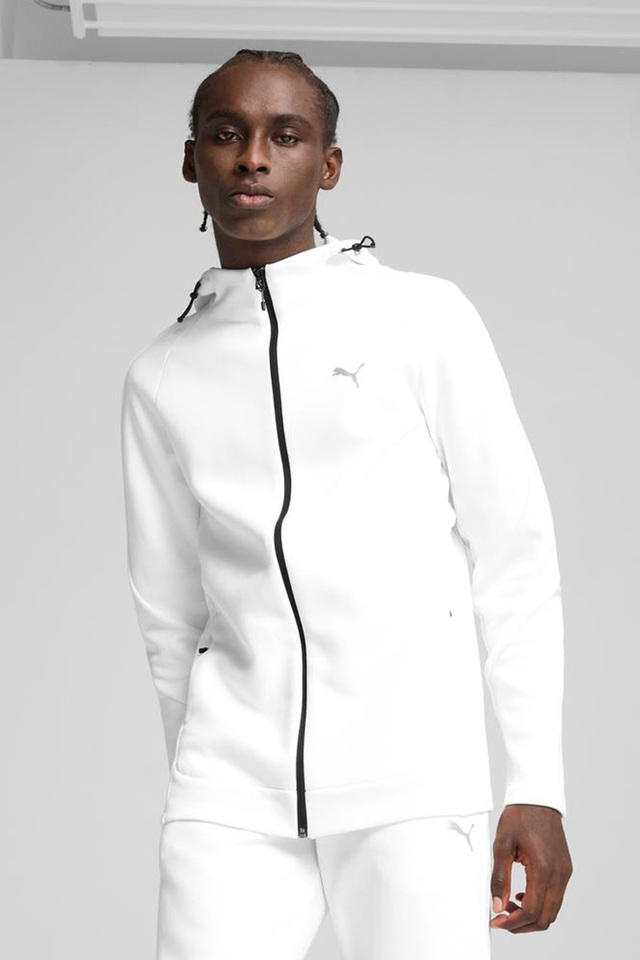 Erkek Tam Boy Fermuarlı Kapüşonlu Üst