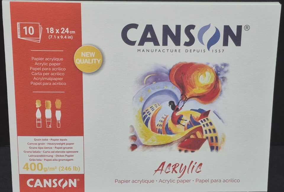 Pad Canacrylic 10F 18X24 400G