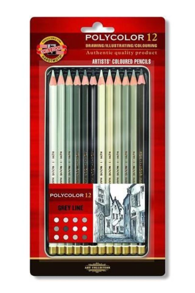 Koh-I-Noor Set Of Artist's Coloured Pencil's 12 Line 3822