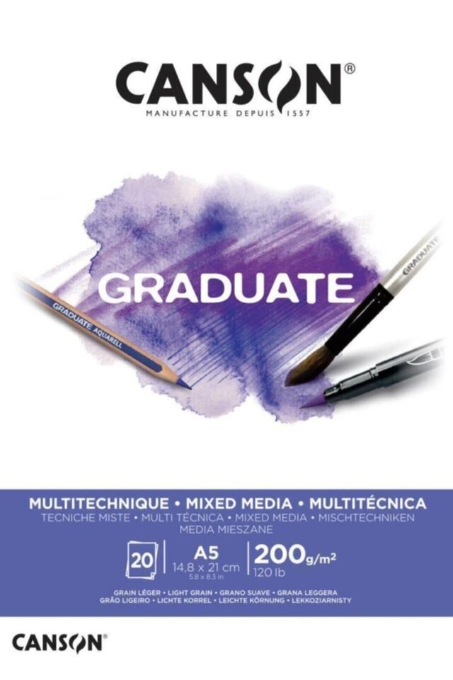 PAD CANGRAD MIX MEDIA WHITE 20S A5 200G - YENİ