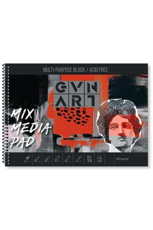 Mix Media Çok Amaçlı Sanatsal Blok Defter 200 G 35x50 Cm 15 Yaprak