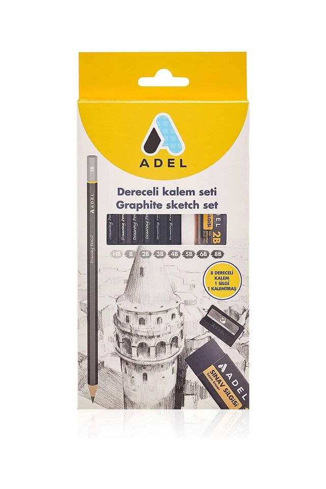 Adel (fsc) Adet Dereceli Kalem Seti, 8'li