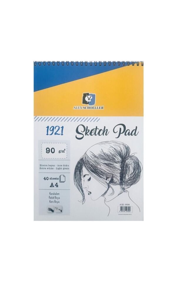 ALEX SPİRALLİ SKETCHPAD A4 90 GR 40.LI ALX-0526