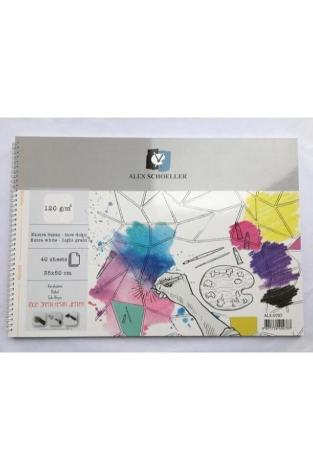 ALEX SPİRALLİ RESİM DEFTERİ 35X50cm.120gr.40.LI ALX-0787