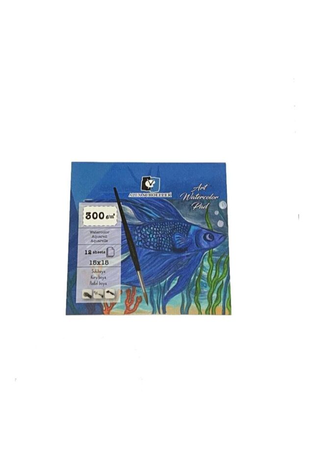ALEX 15X15 300 GR 12Lİ YAPIŞKANLI ART SULU BOYA DEFTERİ ALX-8837