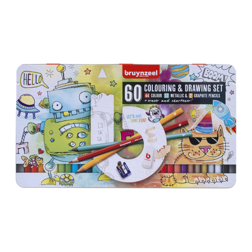 Bruynzeel Drawing and colouring set Small Artists | 60 pieces