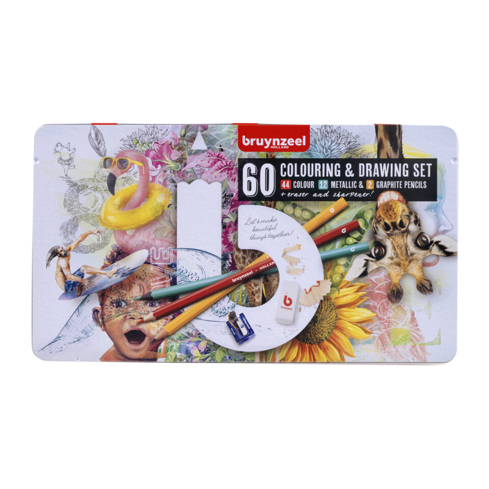 Bruynzeel Drawing and colouring set Creative Artists | 60 pieces