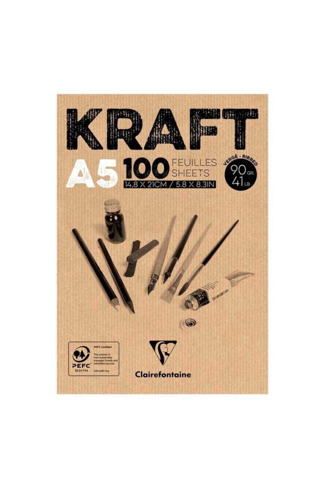 KRAFT A5 90 GR. 100 YAPRAK KISA KENARI YAPIŞKANLI - 5'Lİ