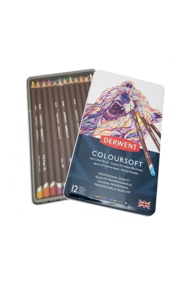 DERWENT COLOURSOFT 12'Lİ METAL KUTU