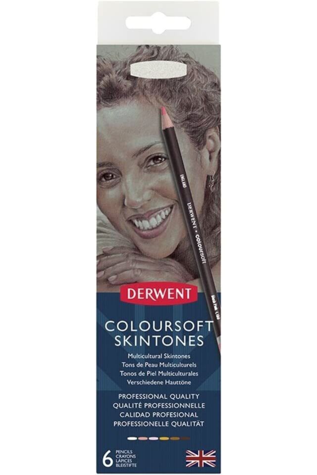 DERWENT COLOURSOFT SKINTONES 6'LI METAL KUTU (TEN RENKLERİ İÇERİR)