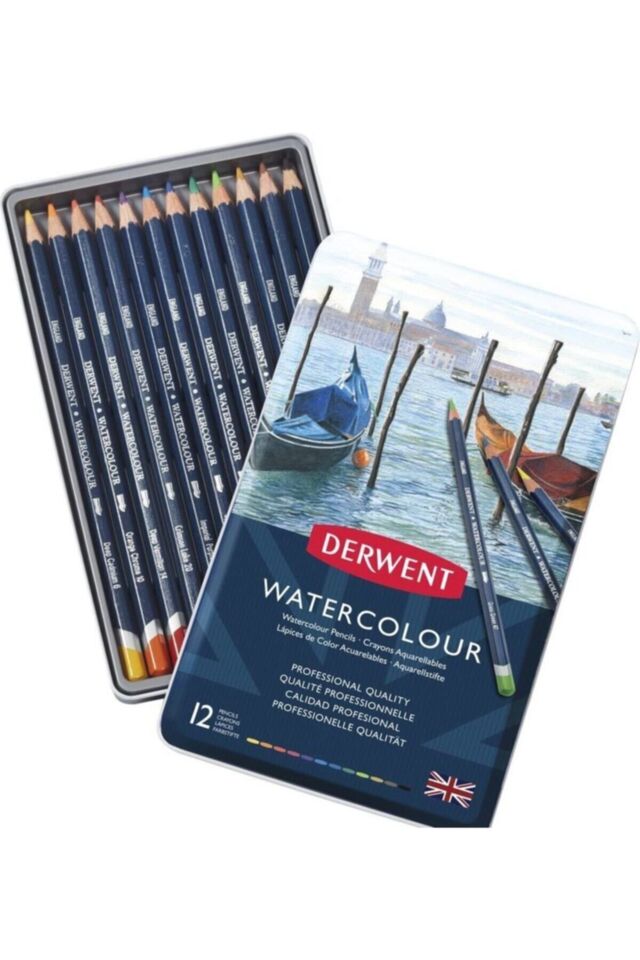 DERWENT WATERCOLOUR 12'Lİ METAL KUTU