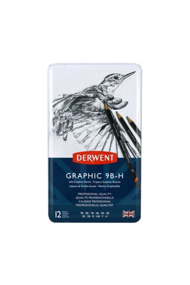 DERWENT GRAPHIC PENCIL SOFT 12'Lİ METAL KUTU (SKETCHING)