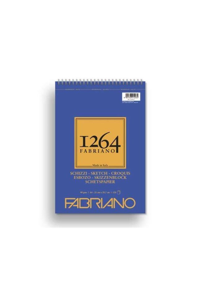 A4 - 90 GR - F-1264 ESKİZ DEFTERİ - ÜST SPİRALLİ - MİKROPERFORELİ / 120 YP.