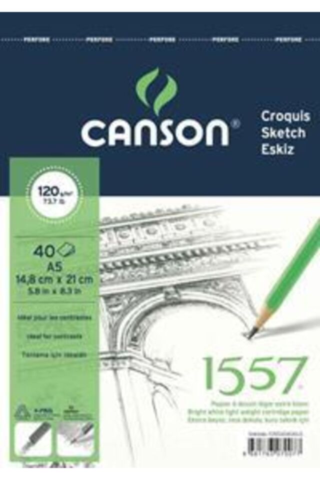 1557 RESİM VE ÇİZİM BLOK 120GR A5 40YP ÜSTTEN SPİRALLİ