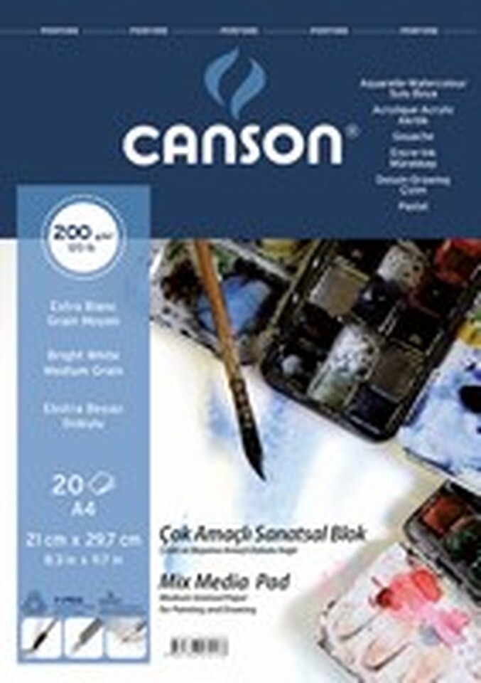 FINEFACE ÇOK AMAÇLI RESİM BLOKLARI 200GR A4 20YP ÜSTTEN SPİRALLİ