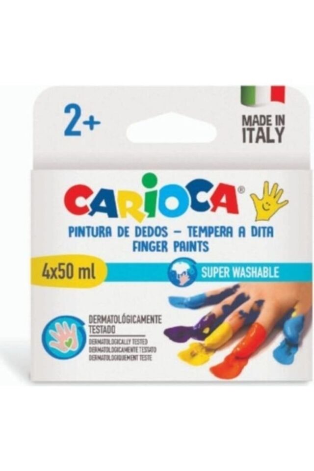Carioca Bebek Parmak Boyası 4 Renk 4x50 Ml Süper Y