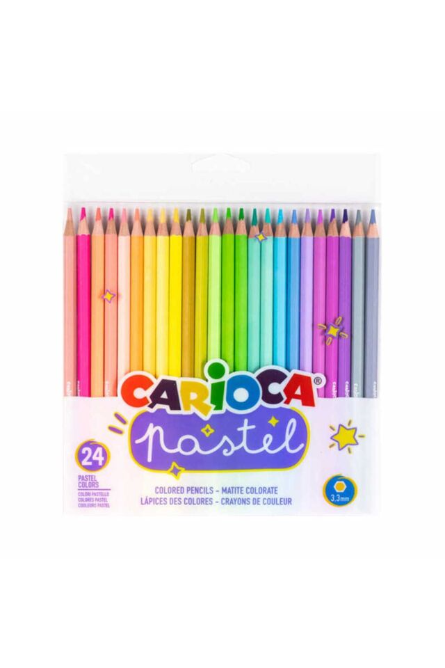 PASTEL RENK KURU BOYA KALEMİ 24'LÜ