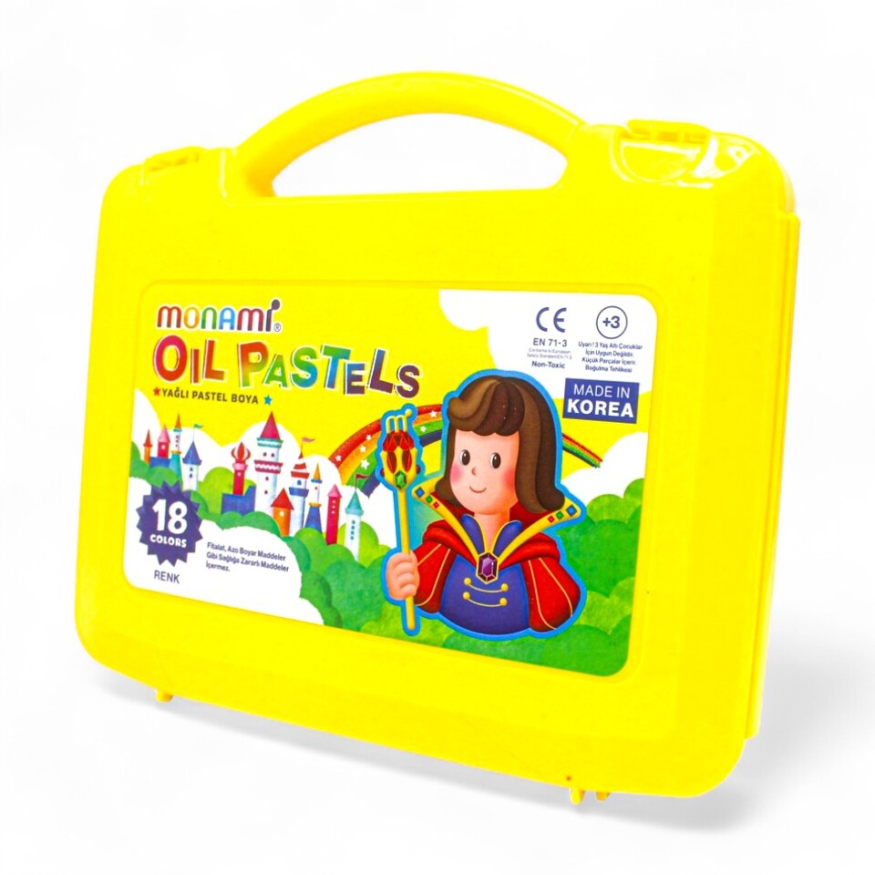 Monami̇ Pastel Boya 18 Renk Plasti̇k Kutulu