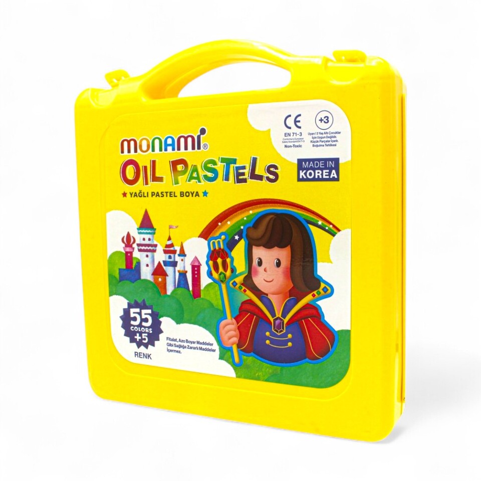 Monami̇ Pastel Boya 55+5 Renk Plasti̇k Kutulu