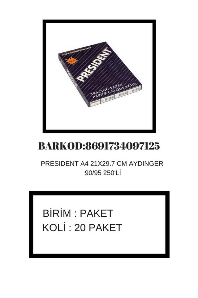 PRESIDENT AYDINGER 90/95 A4 250'Lİ