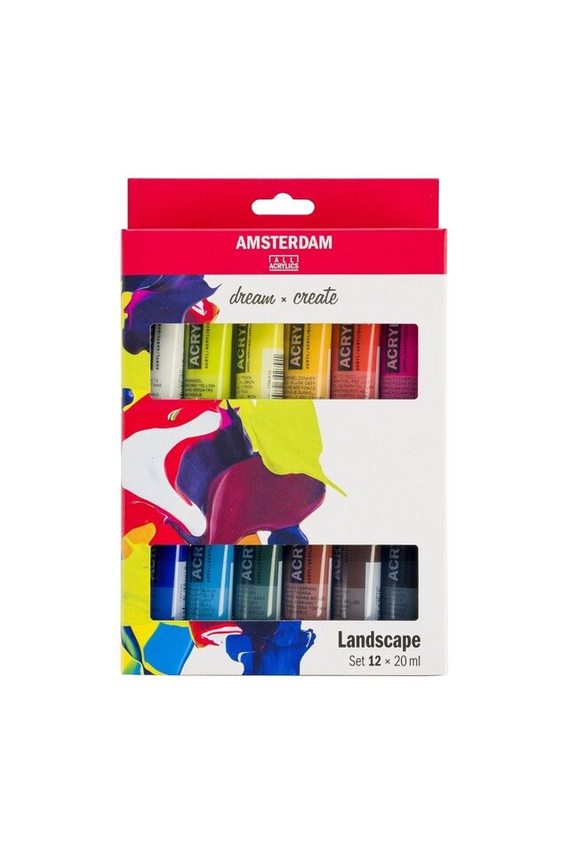 AMSTERDAM AKRİLİK BOYA SETİ 12 X 20 ML LANDSCAPE