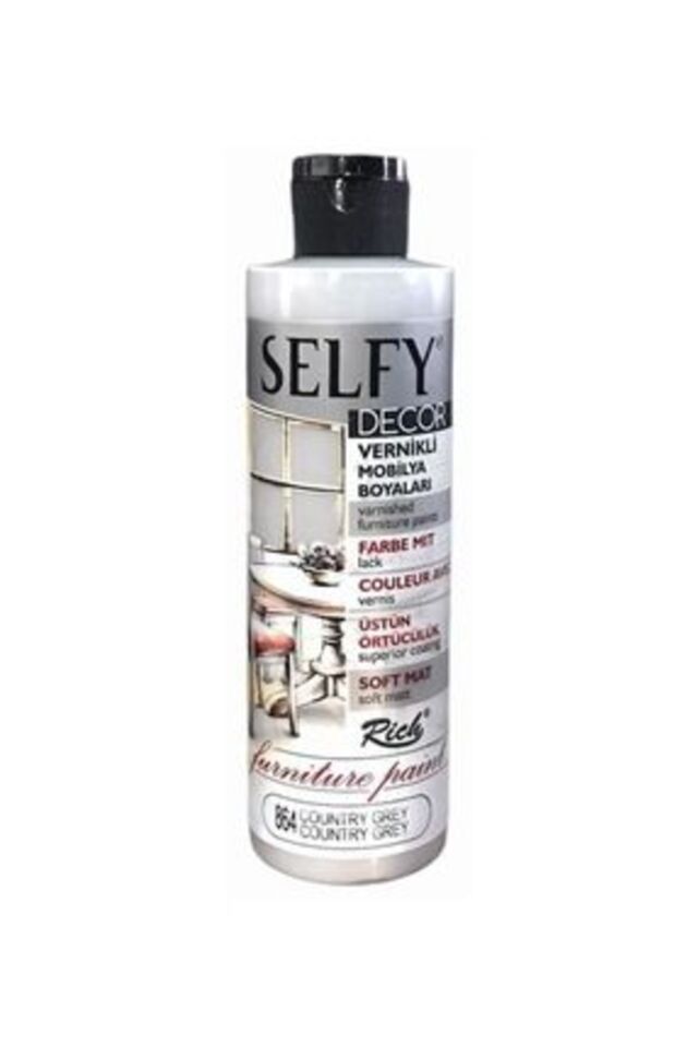 SELFY DECOR MOBİLYA BOYASI - COUNTRY GRİ 240ml