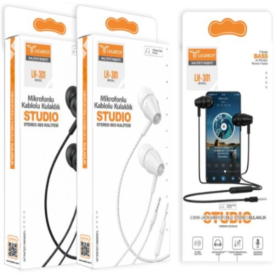 UsmarTech Studio Stereo Mikrofonlu Kablolu Kulaklık LH-301