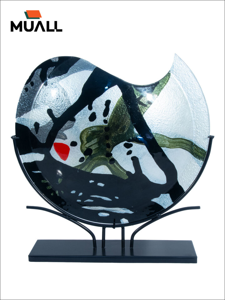 Noir Verde Cam Dekor Obje - 49x47 cm