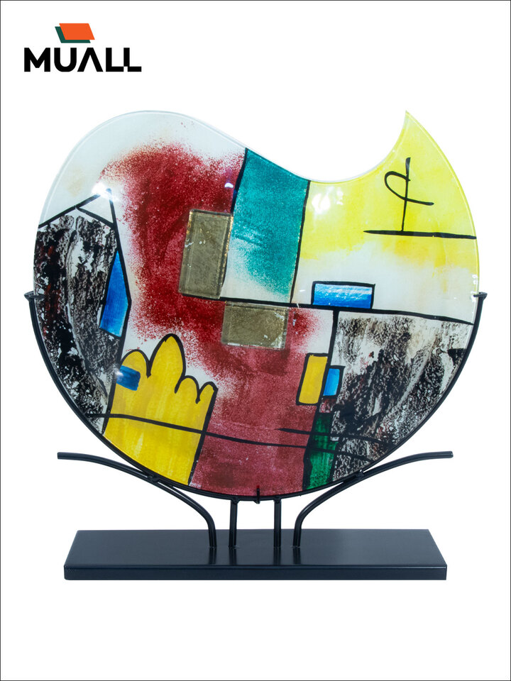 Mosaic Flow Cam Dekor Obje - 49x47 cm