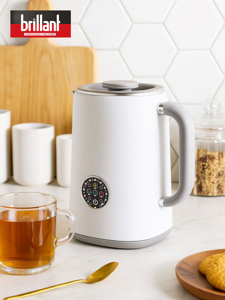 Spectrum Vintage Digital Kettle Su Isıtıcısı 1.7 Lt 1500W Dokunmatik Ekranlı - Beyaz