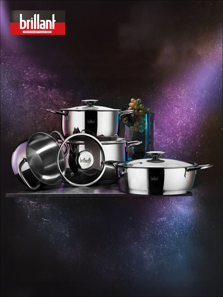 Auva 8 Prç Çelik Tencere Seti