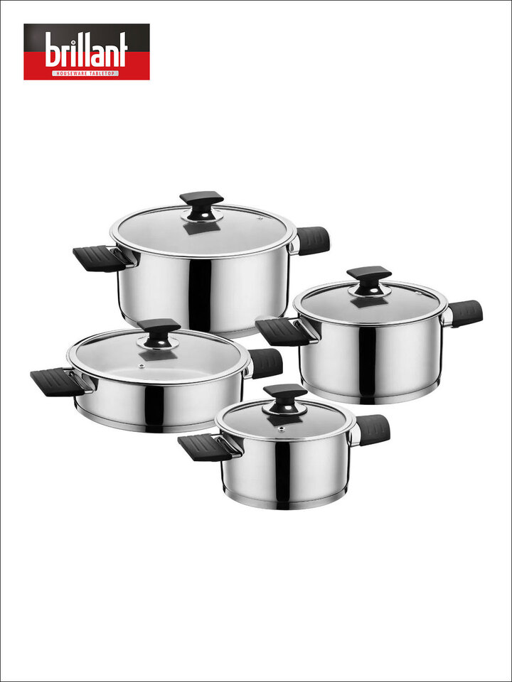 Aries 8 Prç Çelik Tencere Seti Bakalit Kulp