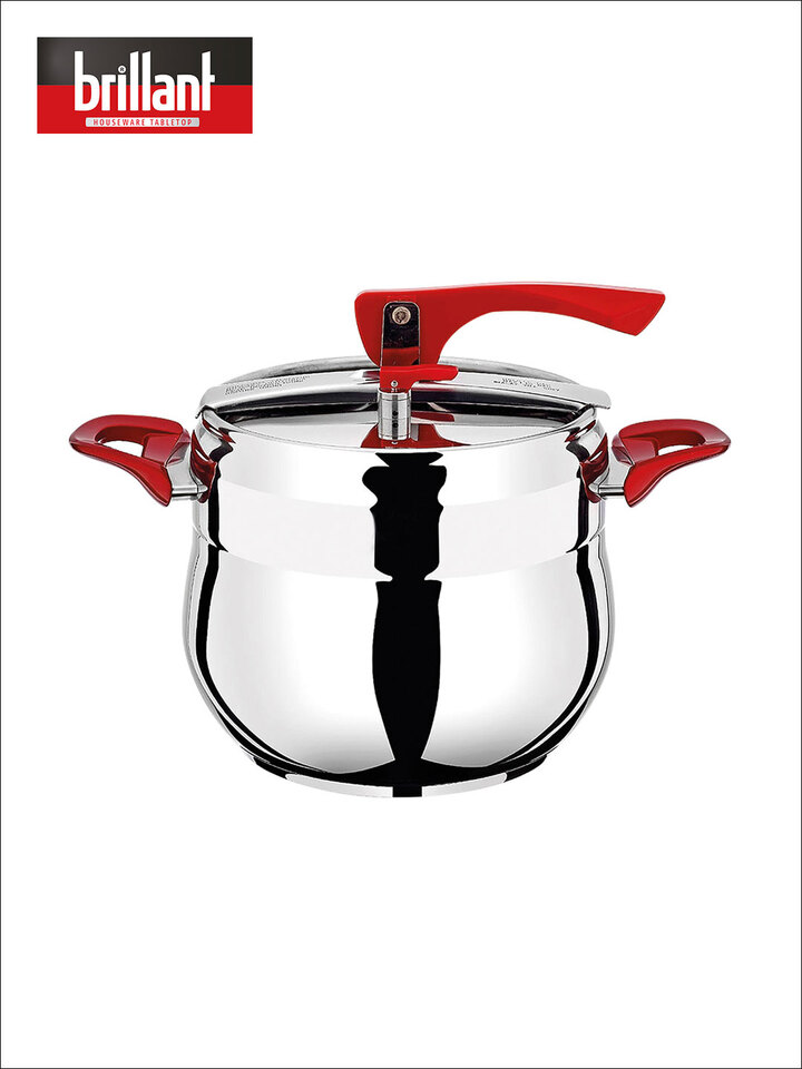 Brillant Alfa Corvi Compact Düdüklü Tencere Çelik - 6 Lt